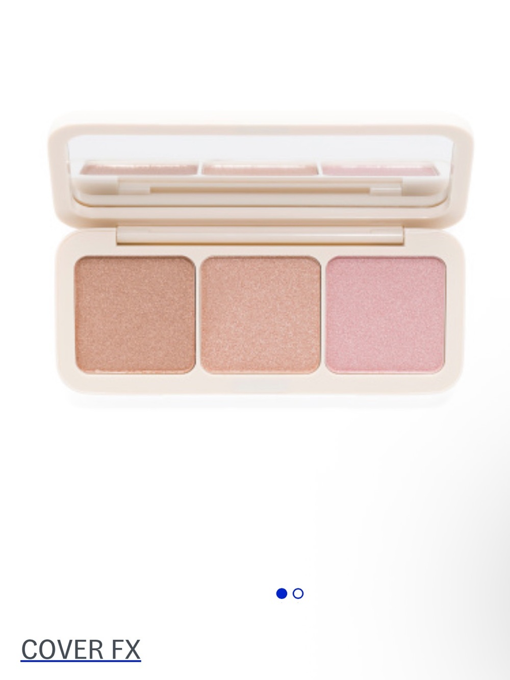 RaRE find COVER FX Highlight Trio Palette — Peach, Champagne & Soft Pink